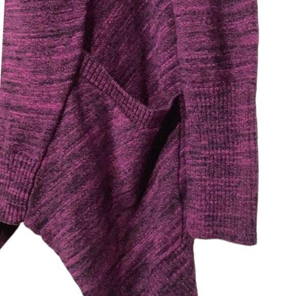 Logo Lori Goldstein Shark Bite Purple Marled Sweater Size Medium - Picture 11 of 12